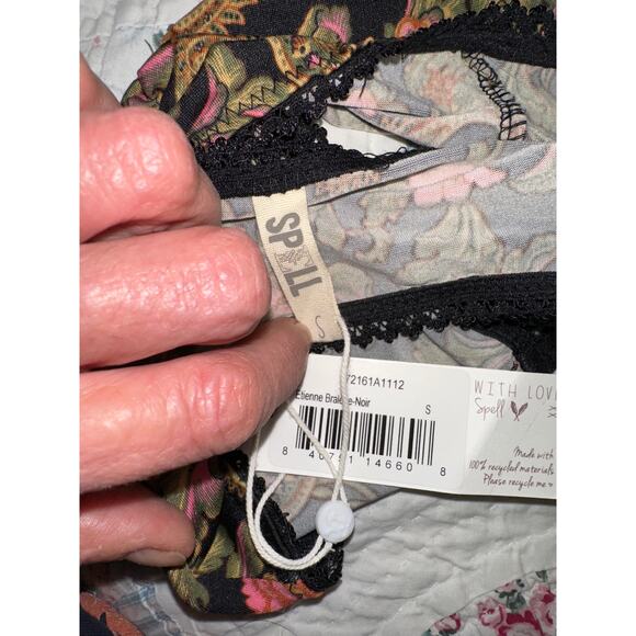 NWT SPELL DESIGNS ETIENNE NOIR BRALETTE OR BIKINI TOP S - Picture 7 of 9